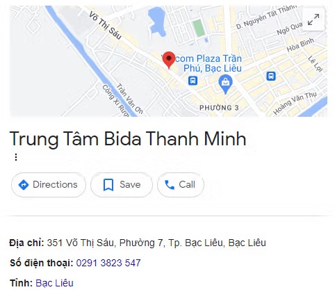 Trung Tâm Bida Thanh Minh