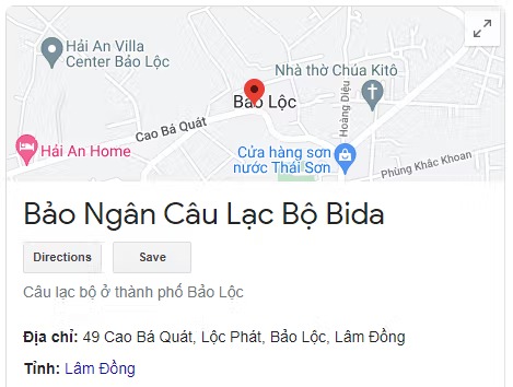 Bảo Ngân Câu Lạc Bộ Bida