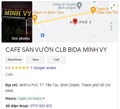 CAFE SÂN VƯỜN CLB BIDA MINH VY