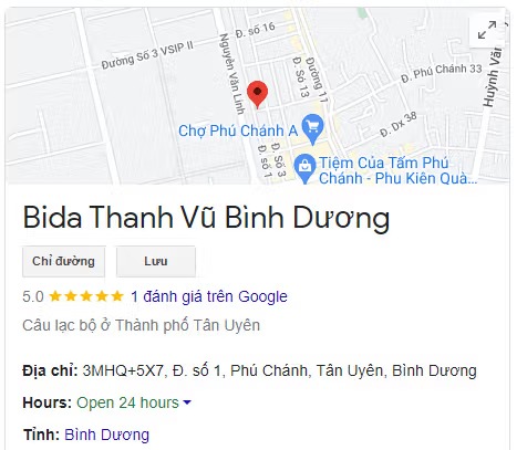 Bida Thanh Vũ Bình Dương