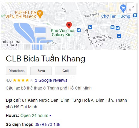 CLB Bida Tuấn Khang