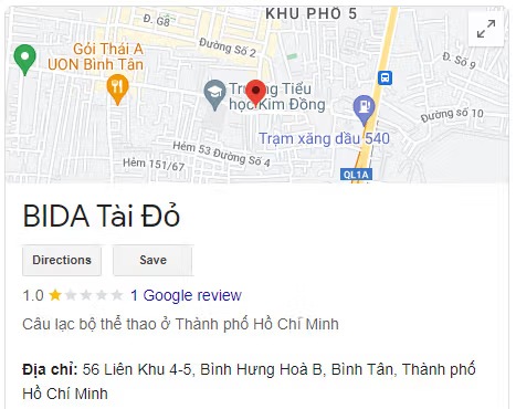 BIDA Tài Đỏ