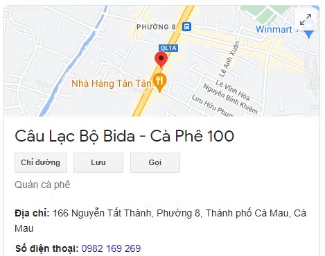 Câu Lạc Bộ Bida - Cà Phê 100