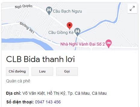 CLB Bida thanh lơi