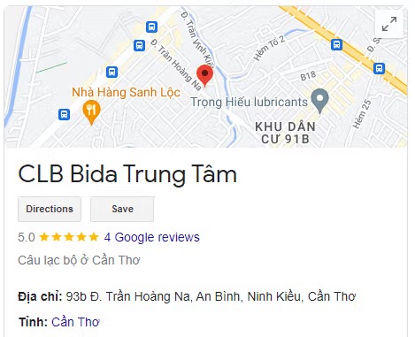 CLB Bida Trung Tâm