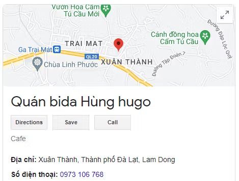 Quán bida Hùng hugo