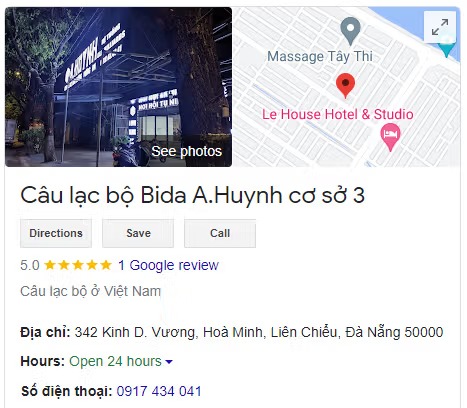 Câu lạc bộ Bida A.Huynh cơ sở 3