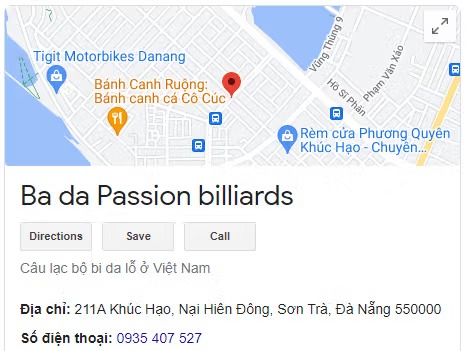 Ba da Passion billiards