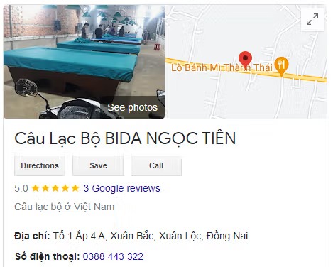 Câu Lạc Bộ BIDA NGỌC TIÊN