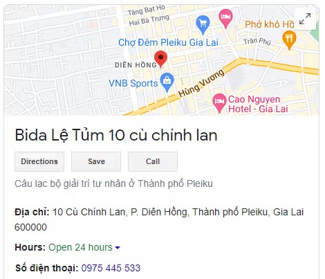 Bida Lệ Tủm 10 cù chính lan