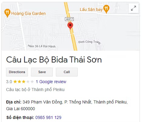 Câu Lạc Bộ Bida Thái Sơn