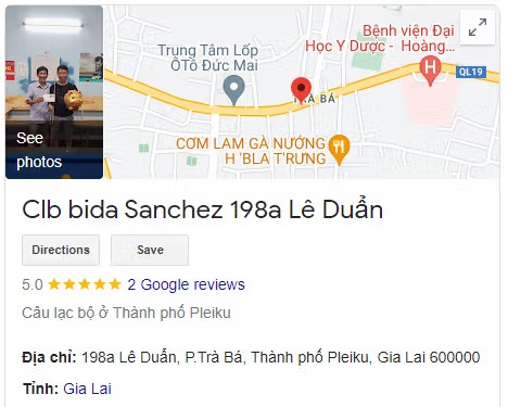 Clb bida Sanchez 198a Lê Duẩn