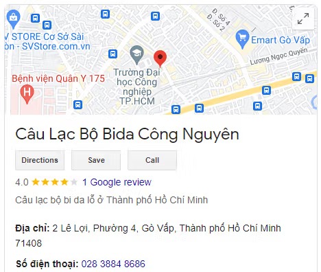 Câu Lạc Bộ Bida Công Nguyên