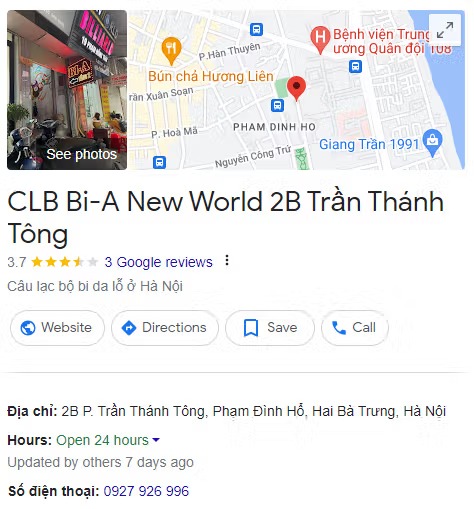 CLB Bi-A New World 2B Trần Thánh Tông