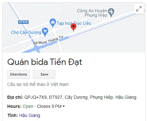 Quán bida Tiến Đạt