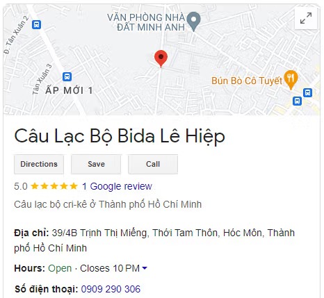 Câu Lạc Bộ Bida Lê Hiệp
