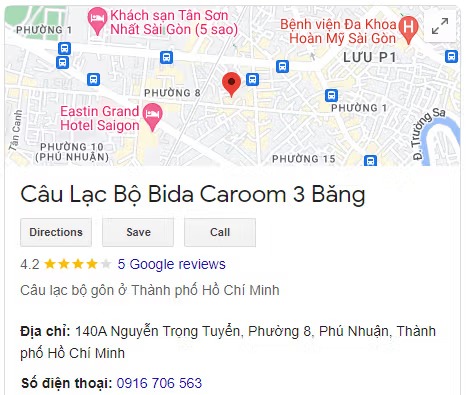 Câu Lạc Bộ Bida Caroom 3 Băng