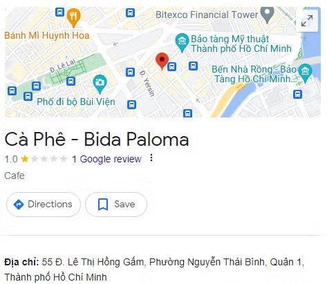 Cà Phê - Bida Paloma