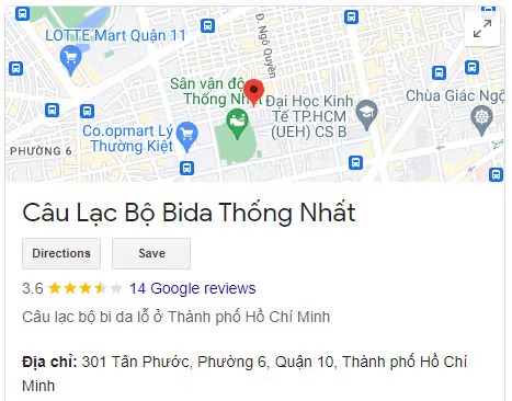 Câu Lạc Bộ Bida Thống Nhất
