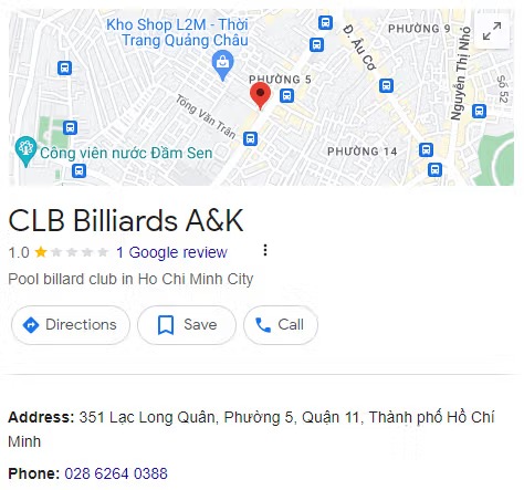 CLB Billiards A&K