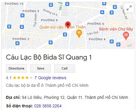 Câu Lạc Bộ Bida Sĩ Quang 1