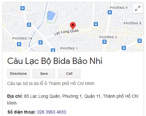 Câu Lạc Bộ Bida Bảo Nhi