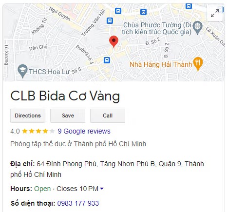 CLB Bida Cơ Vàng