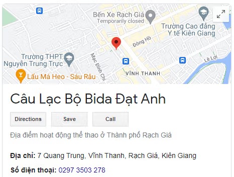 Câu Lạc Bộ Bida Đạt Anh