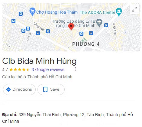 Clb Bida Minh Hùng