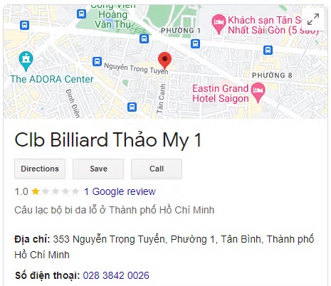 Clb Billiard Thảo My 1