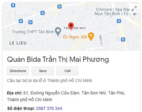 Quán Bida Trần Thị Mai Phương