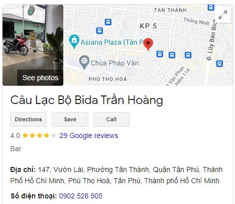 Câu Lạc Bộ Bida Trần Hoàng